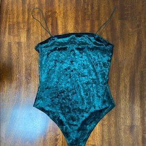 Velvet Green Body Suit
